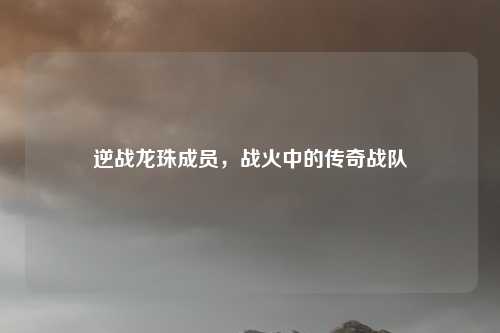 逆战龙珠成员，战火中的传奇战队