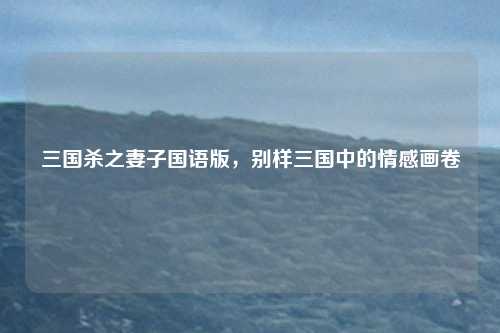 三国杀之妻子国语版，别样三国中的情感画卷
