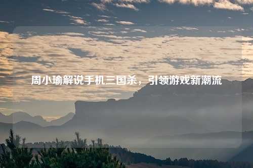 周小瑜解说手机三国杀，引领游戏新潮流