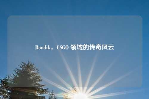 Bondik，CSGO 领域的传奇风云